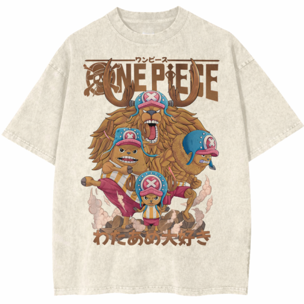 One Piece Anime Washed T-shirt