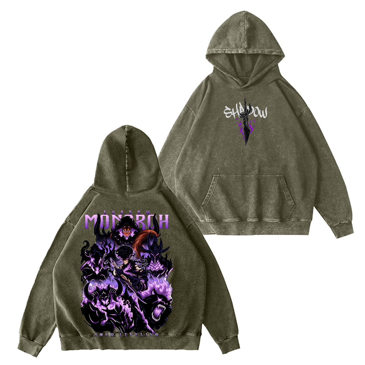 I Alone Upgrade ：shadowmonarch Vintage washed T-shirt/Crewneck/Hoodie