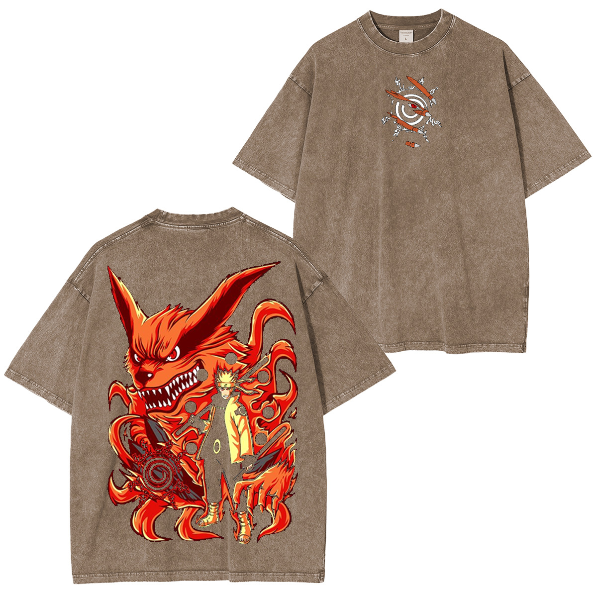 Naruto Uzumaki X Kurama Vintage Washed T-shirt/Crewneck/Hoodie