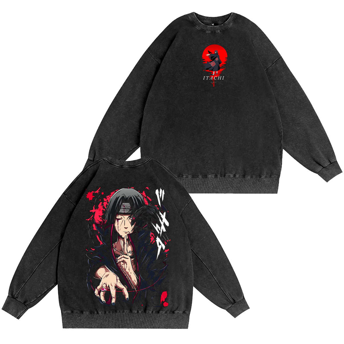 Itachi Uchiha Naruto Vintage Washed T-shirt/Crewneck/Hoodie