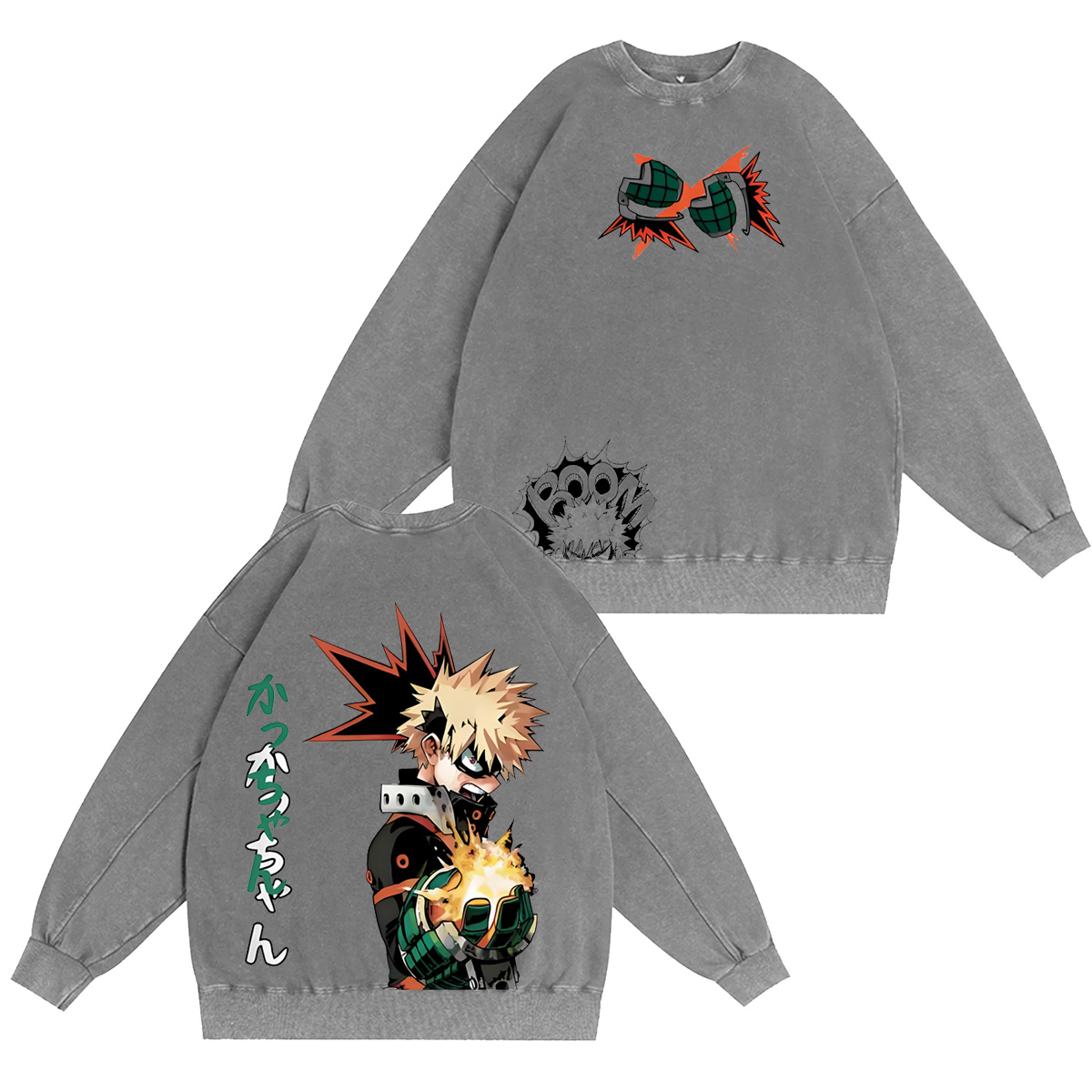 Katsuki Bakugo From My Hero AcademiaVintage washed T-shirt/Crewneck/Hoodie