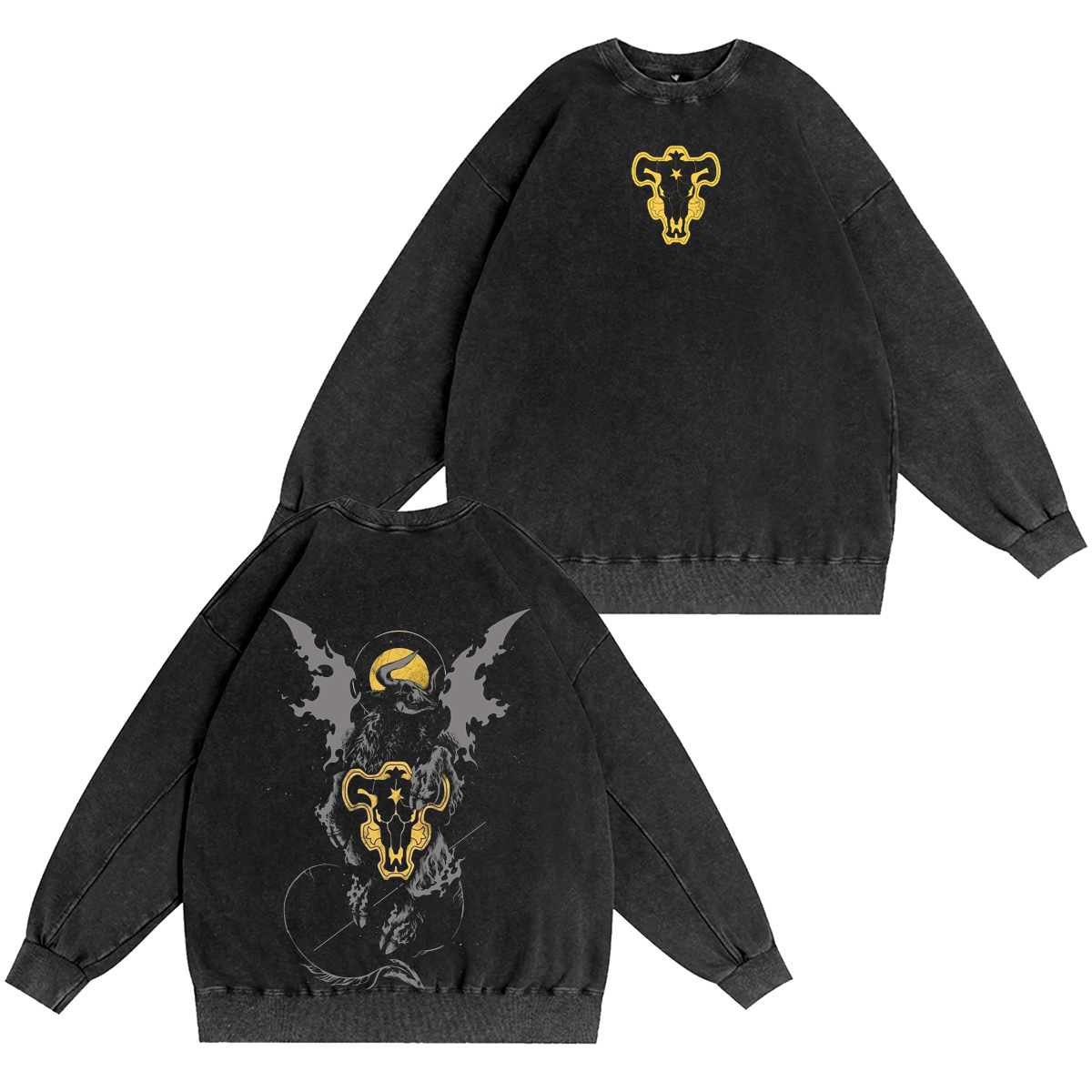 Black Clover:Black Bull Vintage washed T-shirt/Crewneck/Hoodie