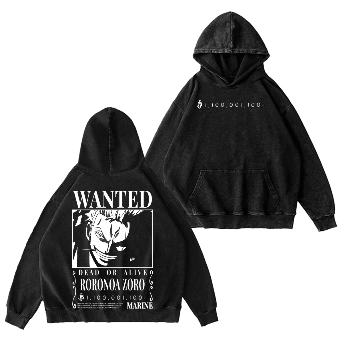 ONE PIECE :Roronoa Zoro Vintage washed T-shirt/Crewneck/Hoodie