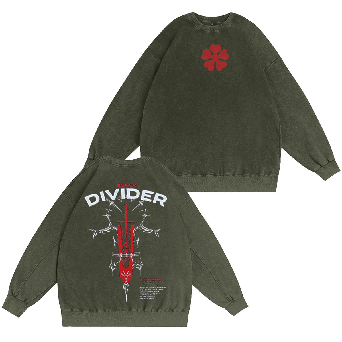 Black Clover Washed T-shirt/Crewneck/Hoodie