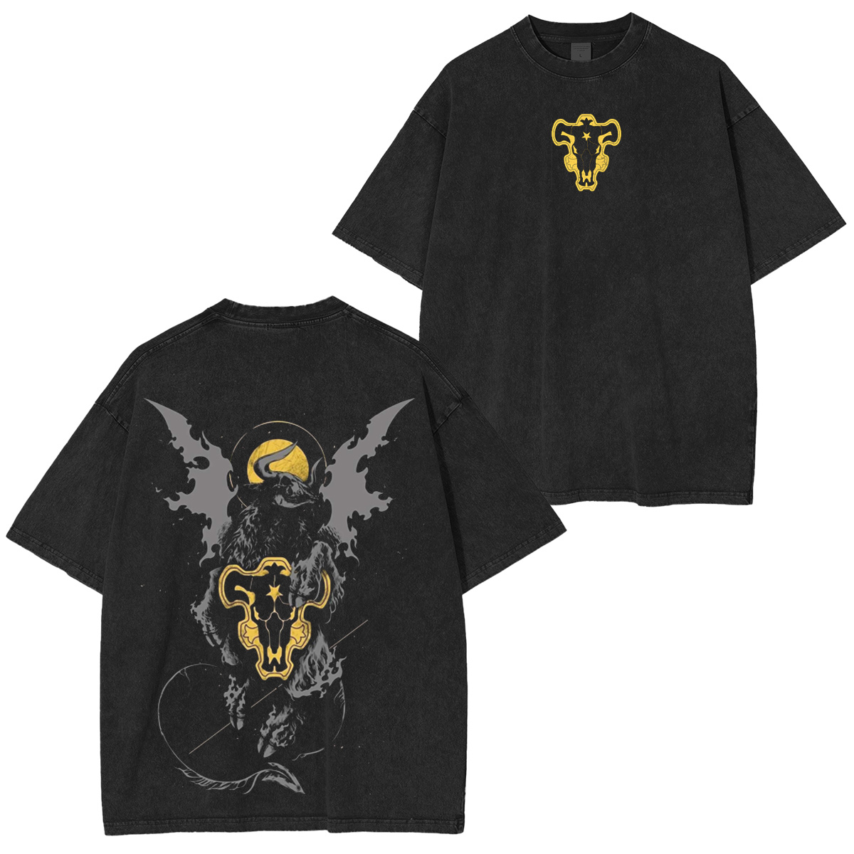 Black Clover:Black Bull Vintage washed T-shirt/Crewneck/Hoodie