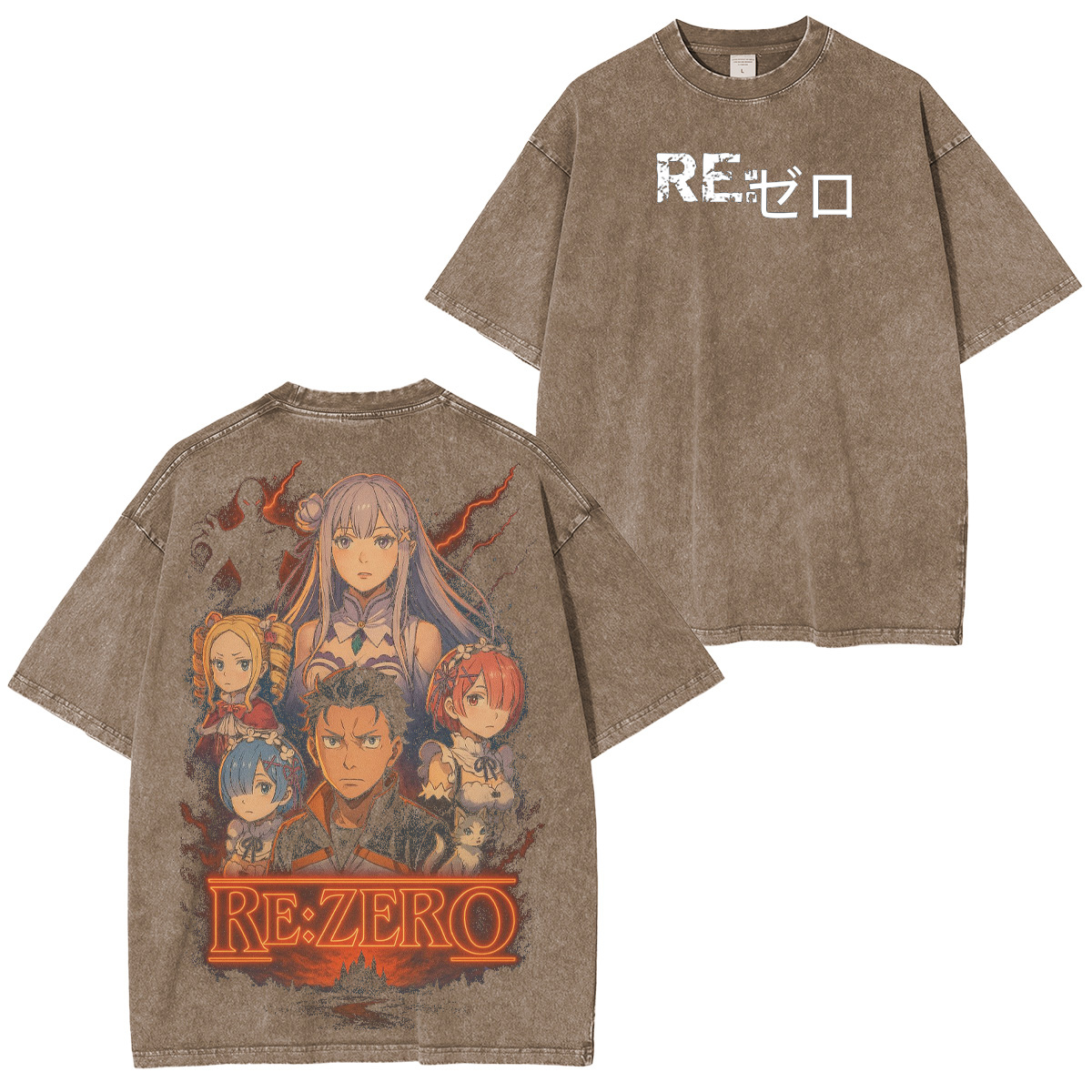 Re:ZERO World Washed T-shirt/Crewneck/Hoodie