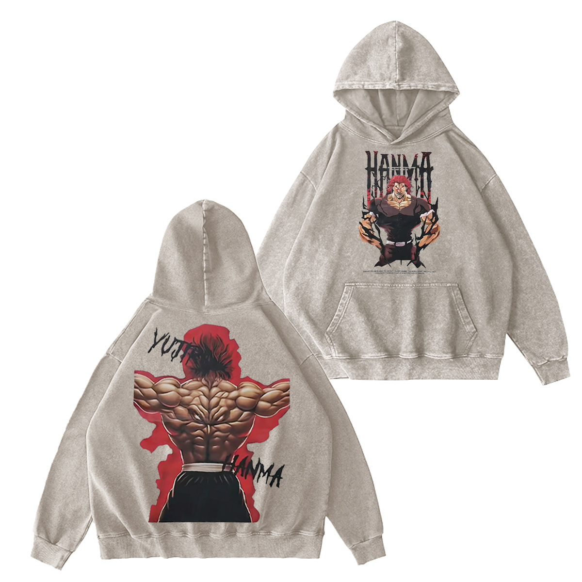 Yujiro Hanma Baki Washed T-shirt/Crewneck/Hoodie