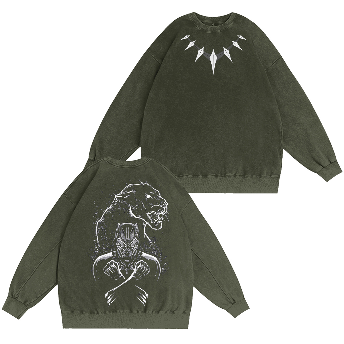 Black Panther Washed T-shirt/Crewneck/Hoodie