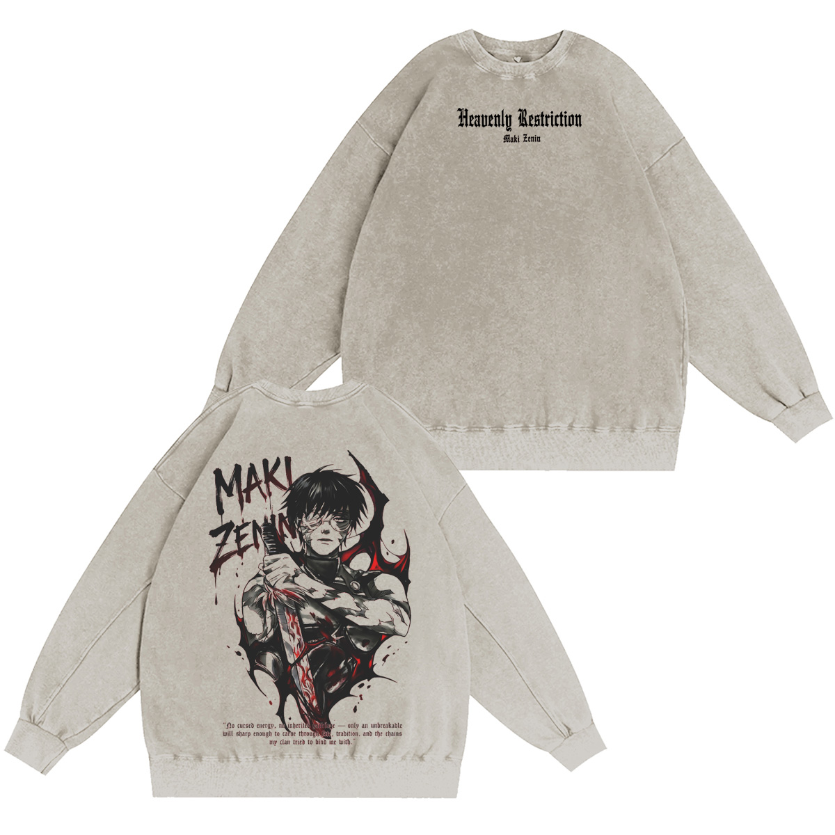 Maki Zenin Jujutsu Kaisen Washed T-shirt/Crewneck/Hoodie