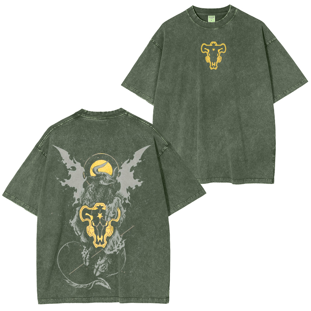 Black Clover:Black Bull Vintage washed T-shirt/Crewneck/Hoodie