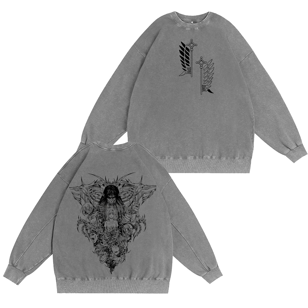 AOT TITANS Vintage washed T-shirt/Crewneck/Hoodie