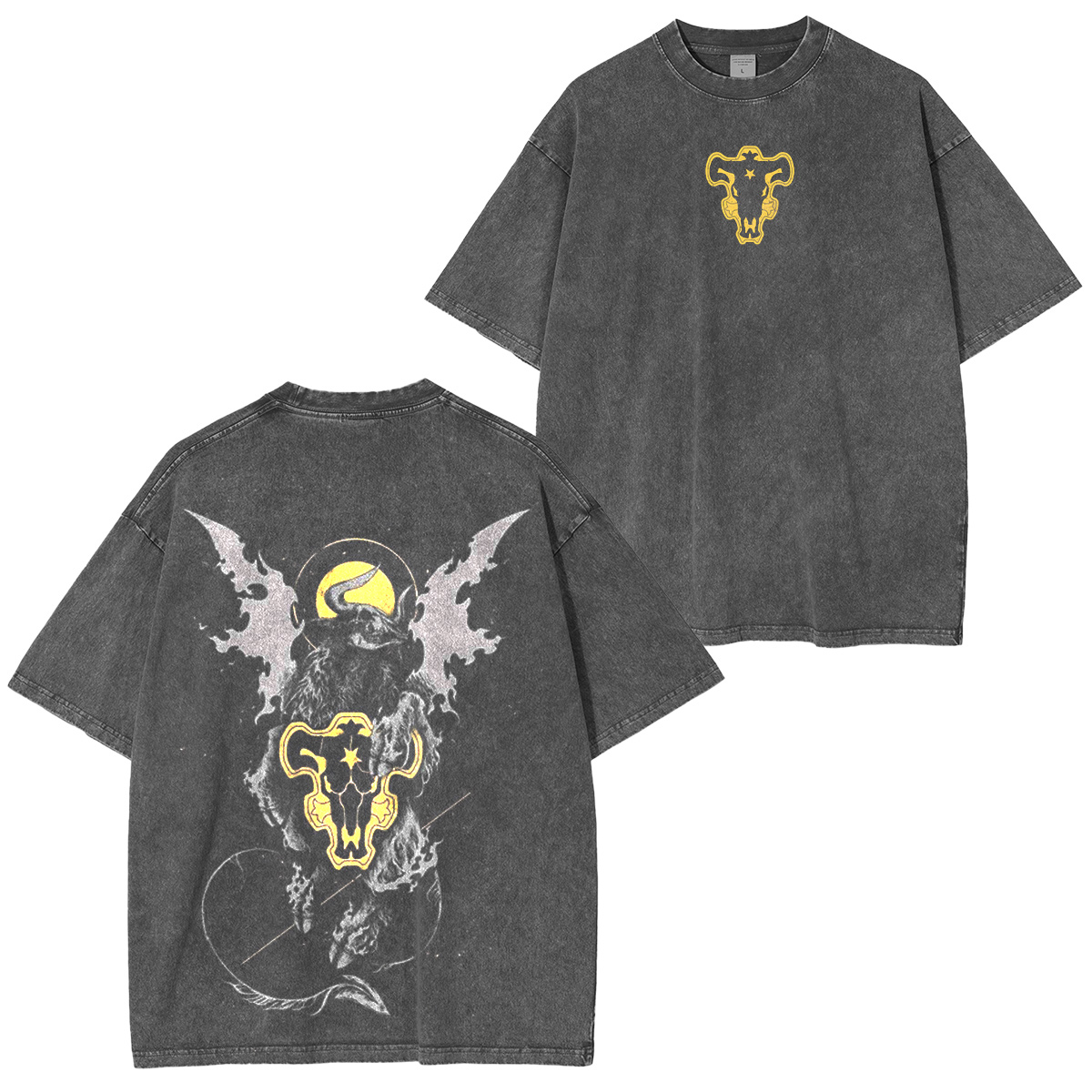 Black Clover:Black Bull Vintage washed T-shirt/Crewneck/Hoodie