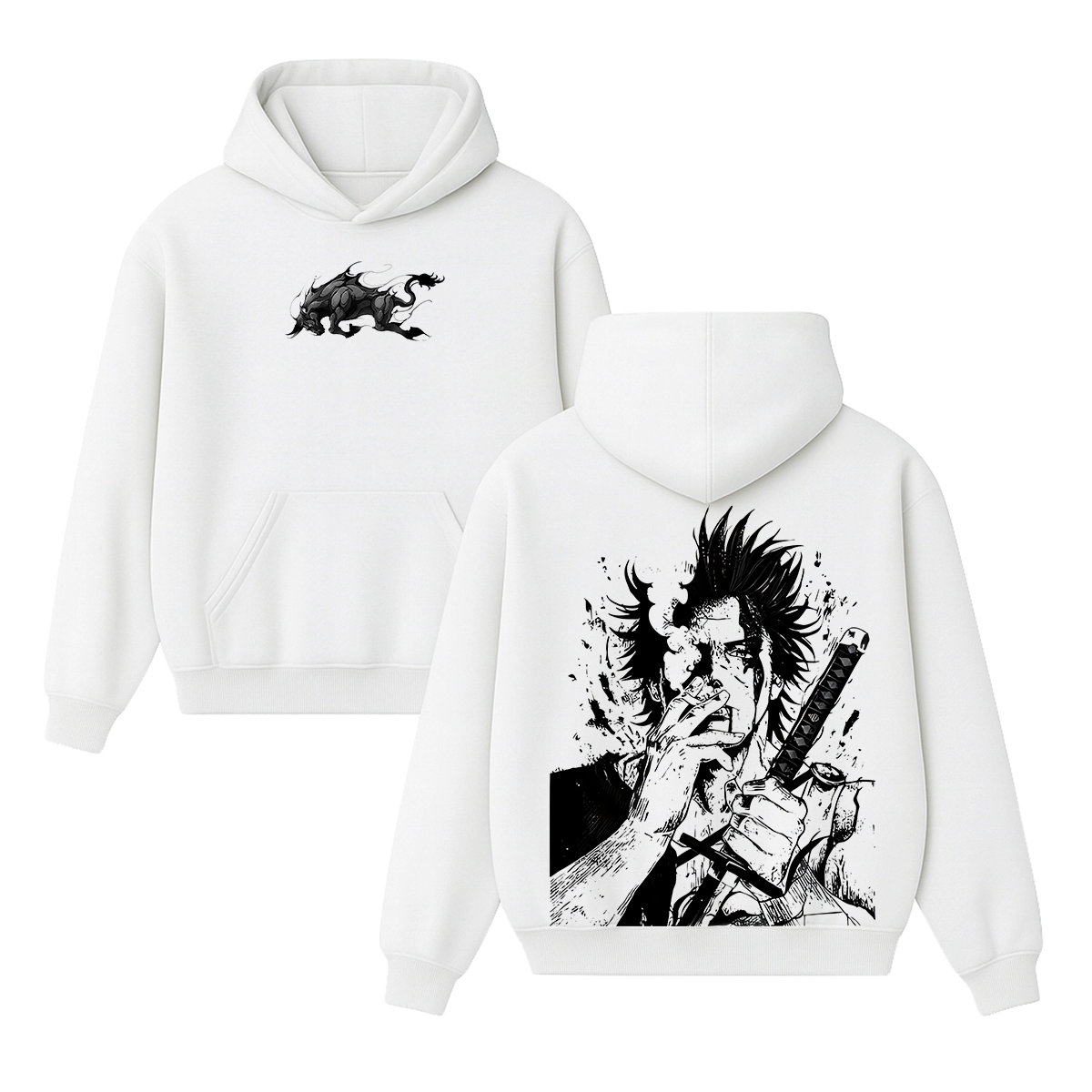 Yami Sukehiro x Black Bulls Black Clover Anime Double Printed Vintage Unisex Hoodie