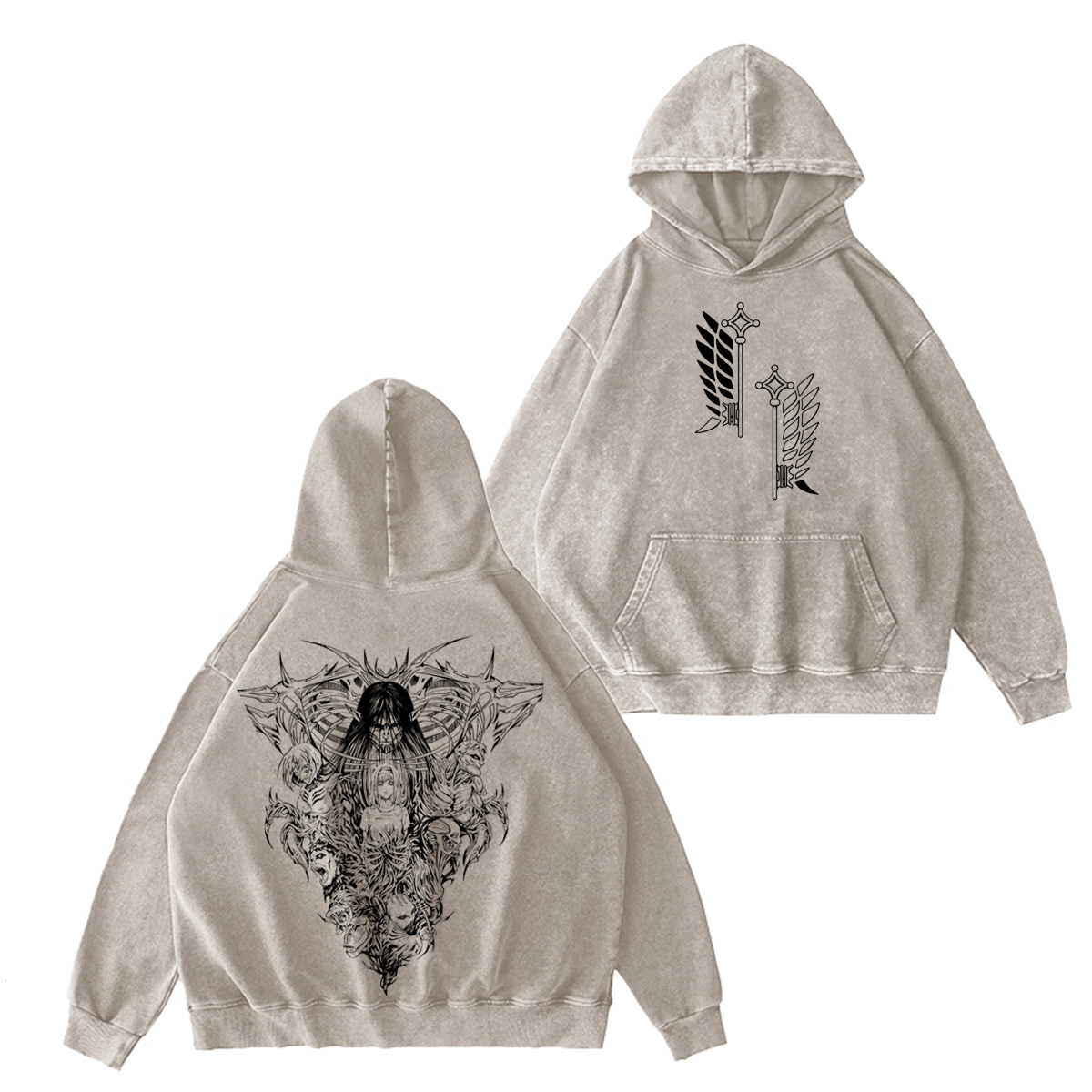 AOT TITANS Vintage washed T-shirt/Crewneck/Hoodie