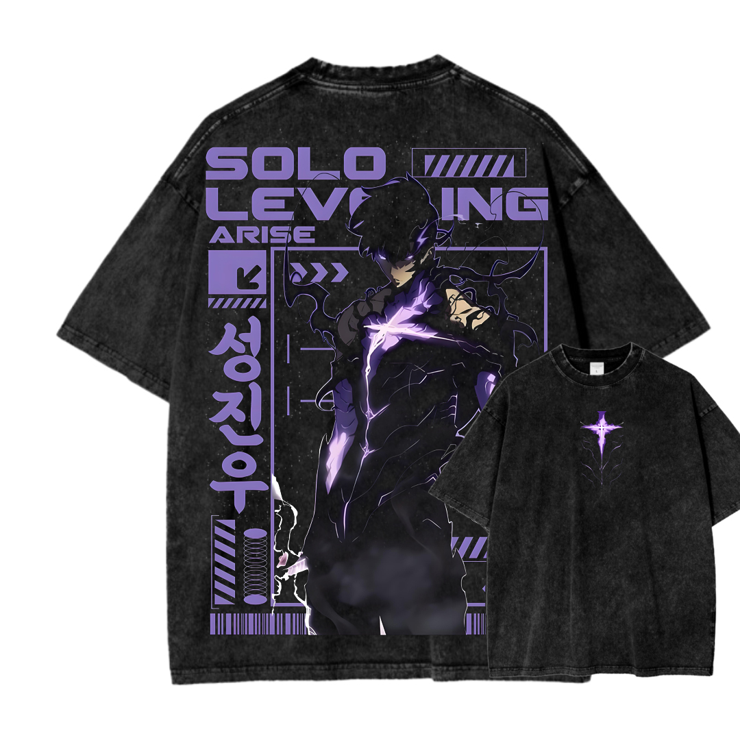 Solo Leveling Arise Printed Unisex Washed T-Shirt