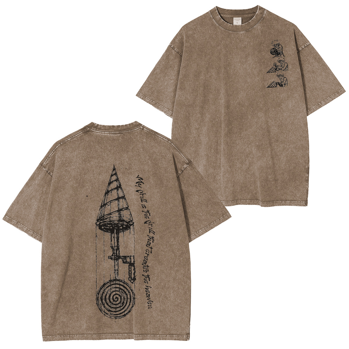 Gurren Lagann Simon & Kamina Vintage Washed T-shirt/Crewneck/Hoodie