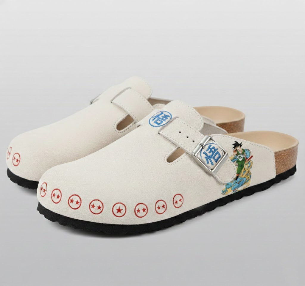 Dragon Ball Goku Anime Unisex Boston Soft Footbed Suede Leather