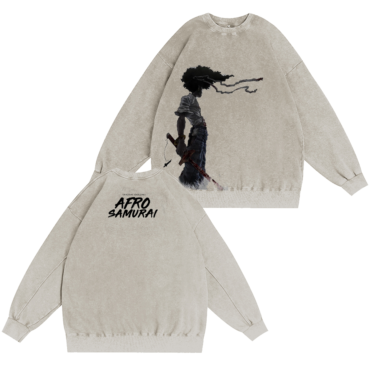 Afro Samurai Vintage washed T-shirt/Crewneck/Hoodie