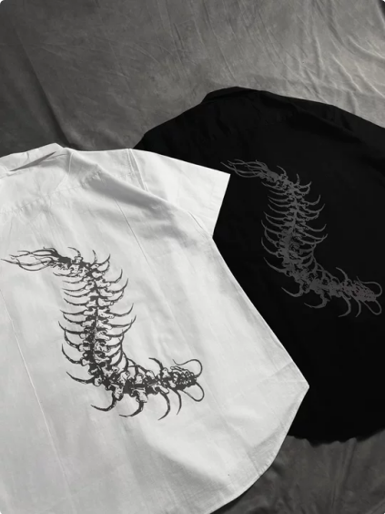 Printed short-sleeved shirt