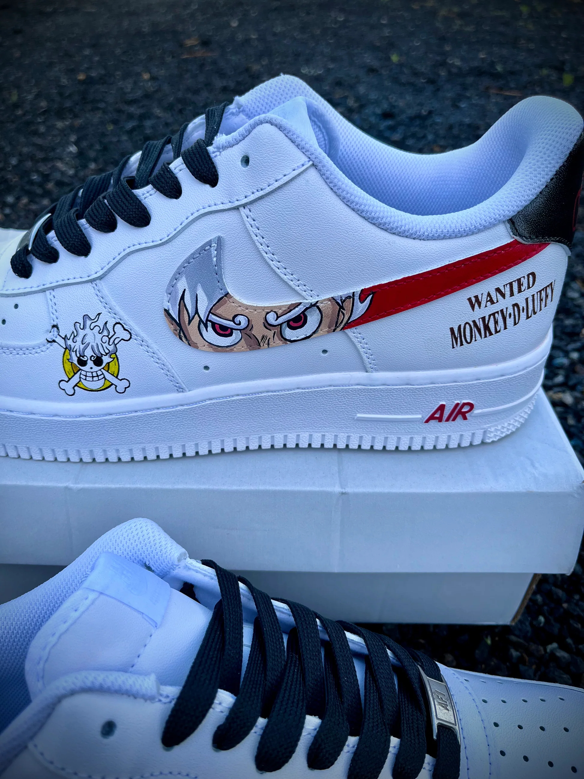 One Piece Custom Titans Style Shoes Hand Painted