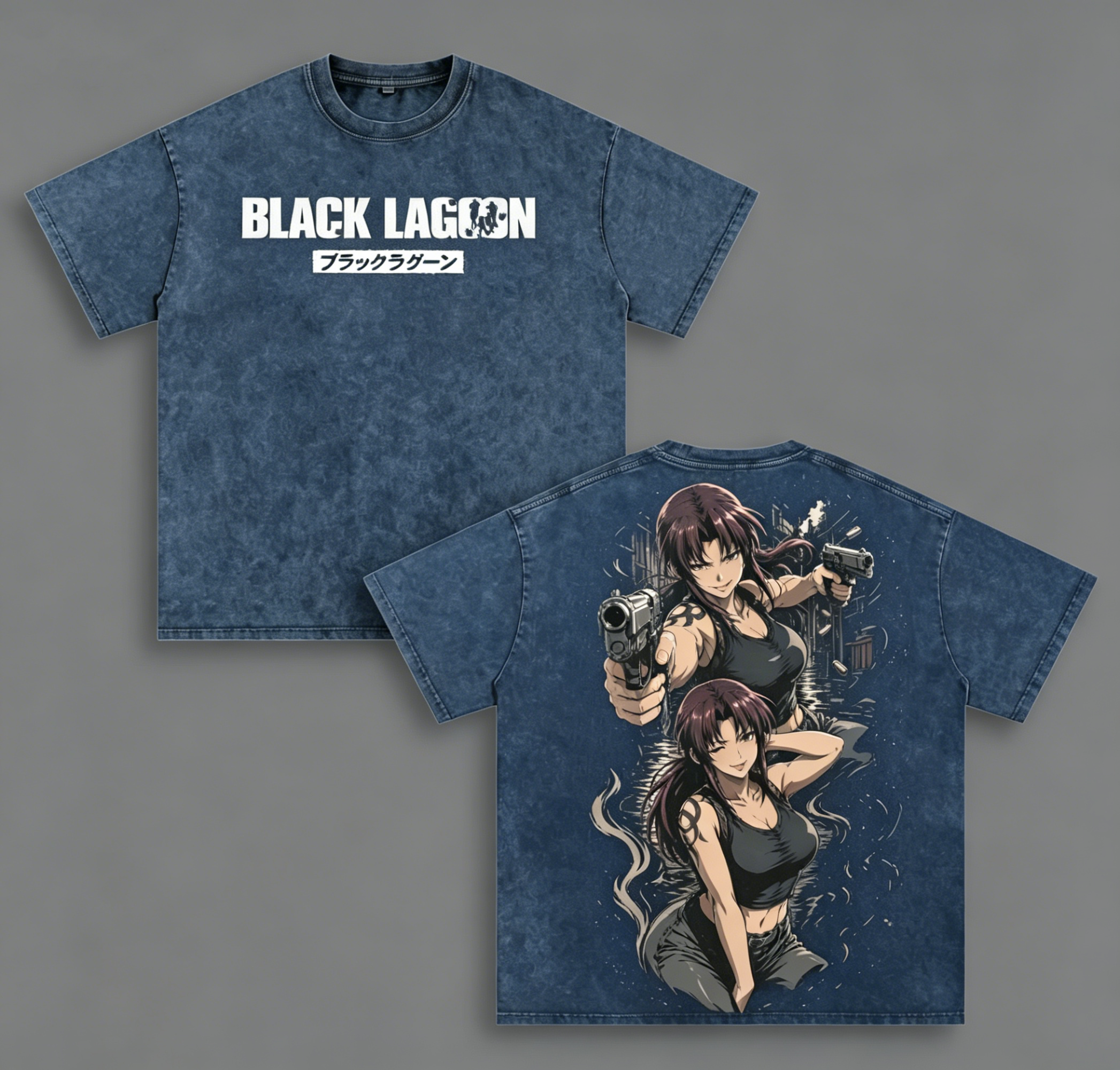 Black Lagoon Anime Washed T-shirt/Crewneck/Hoodie