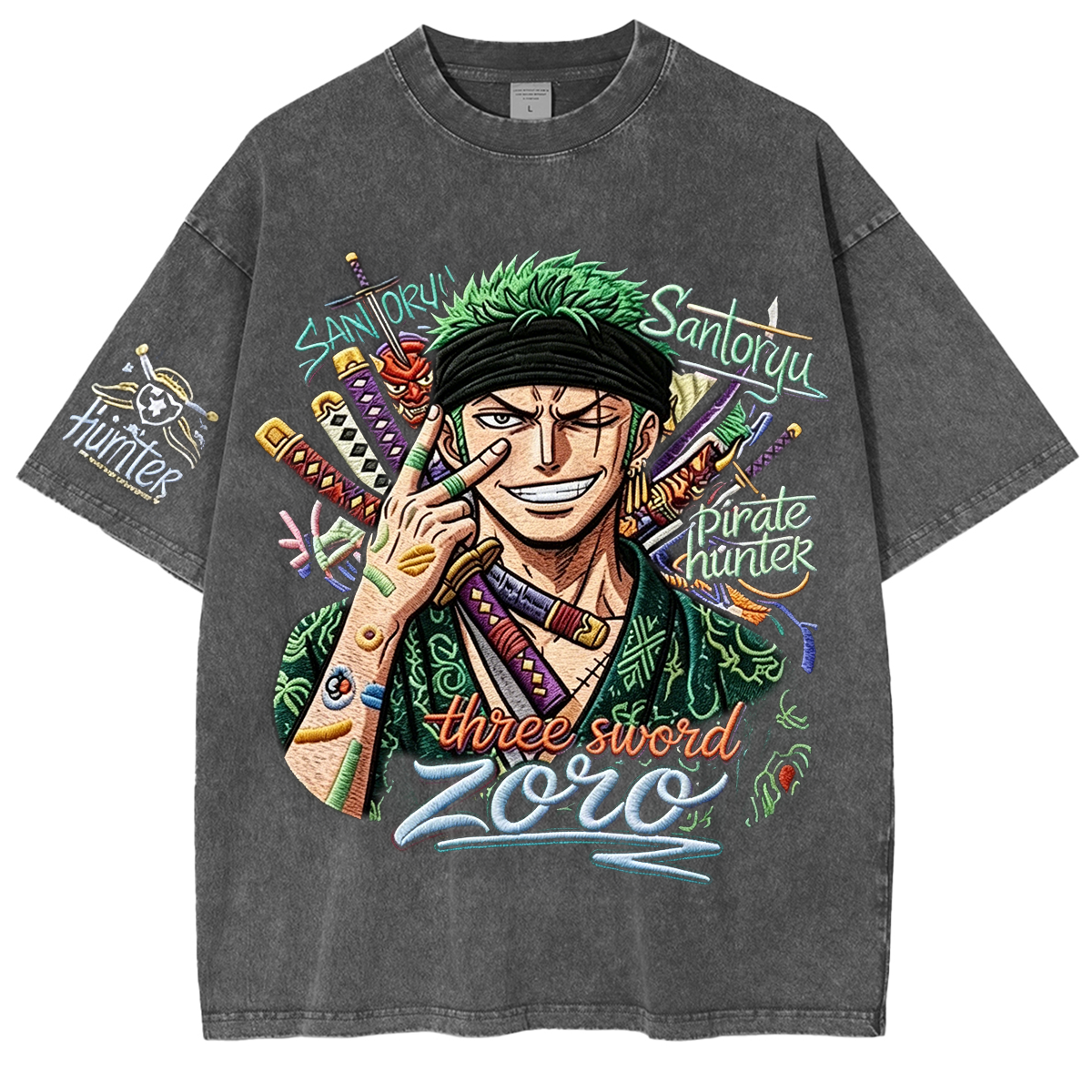 Roronoa Zoro One Piece Unisex Washed T-shirt