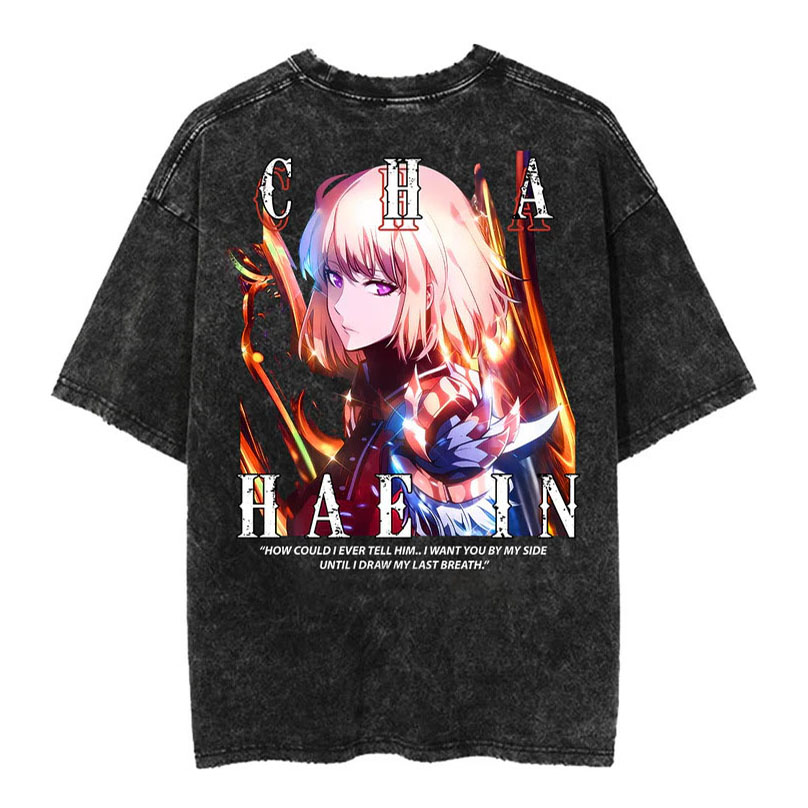 Solo Leveling Cha Hae In Printed Unisex Washed T-Shirt
