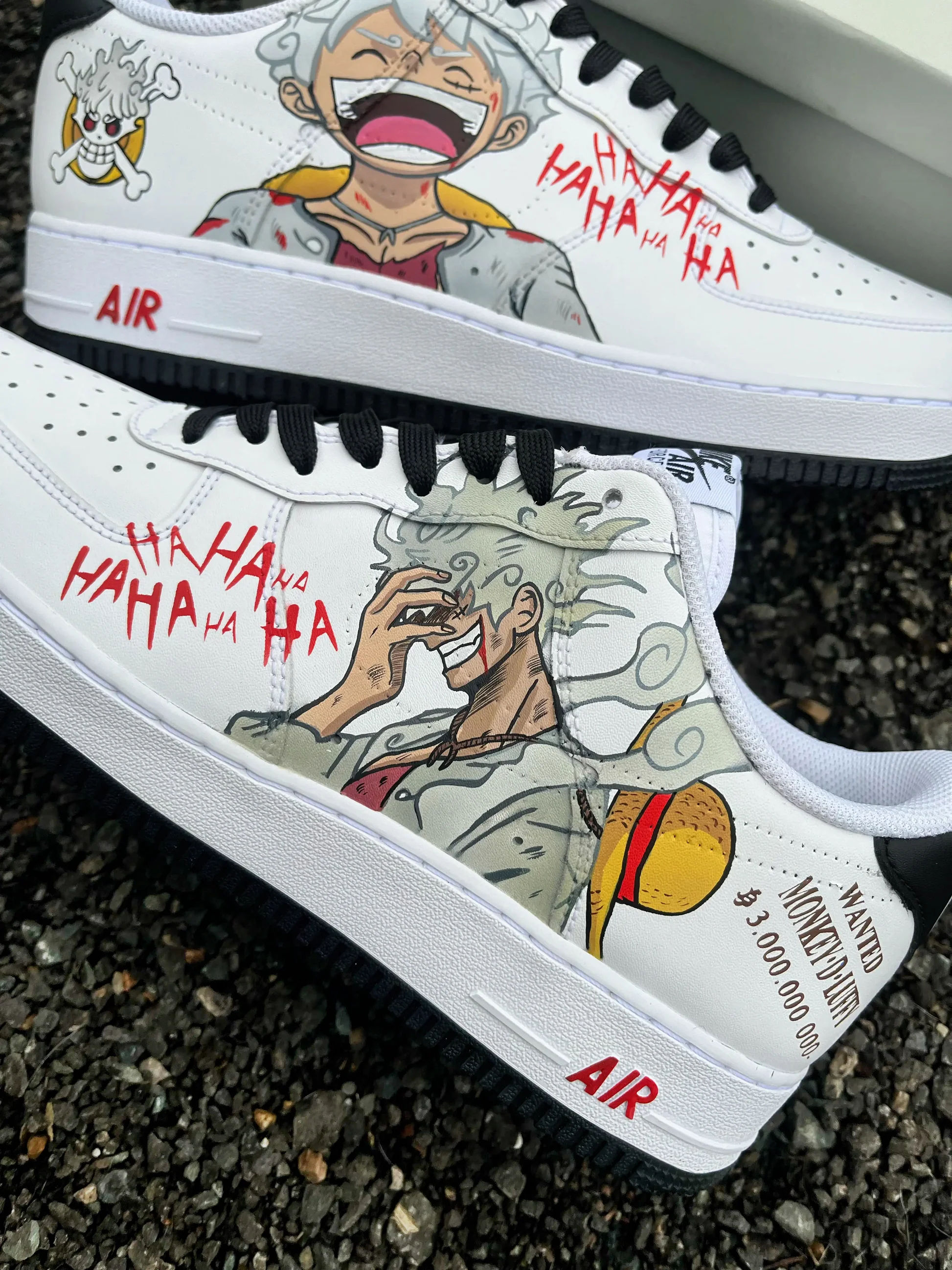 One Piece Custom Titans Style Shoes Hand Painted