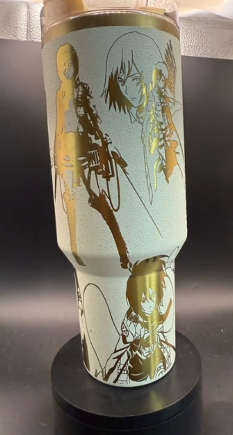 Attack on Titan Themed engraved Stanley Tumbler Cup