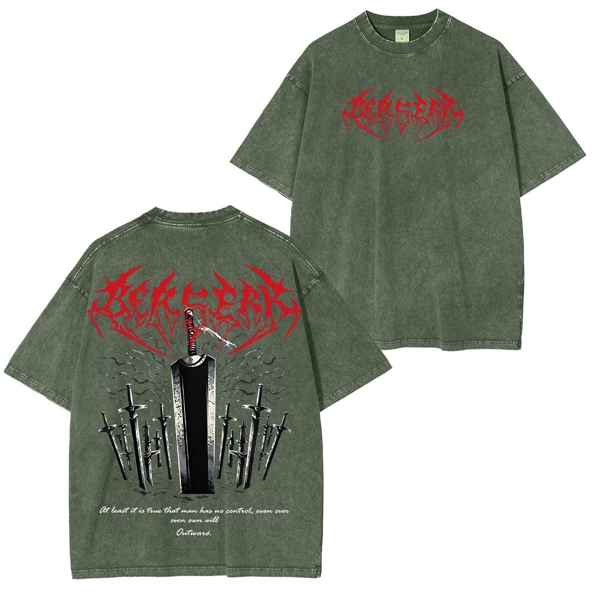 Berserk Guts Washed T-shirt/Crewneck/Hoodie
