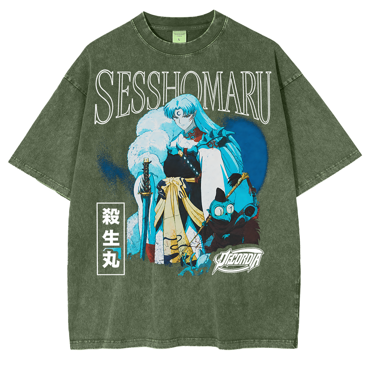 Inuyasha Sesshomaru Vintage Unisex Washed T-Shirt