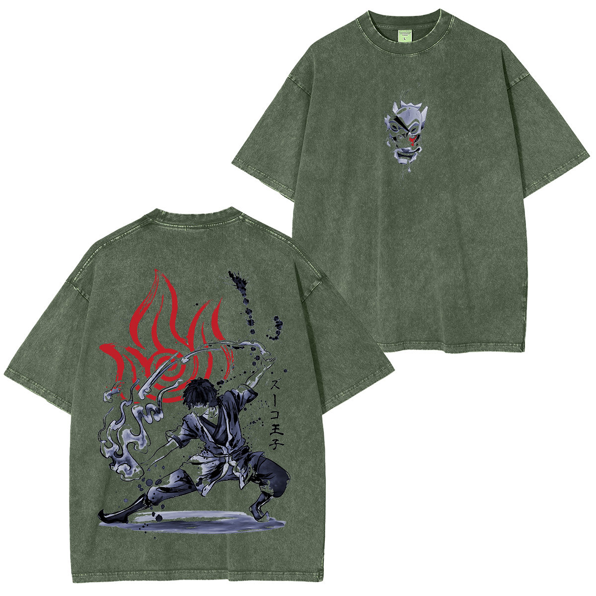 The Power of Fire Nation sumi-e Washed T-shirt/Crewneck/Hoodie