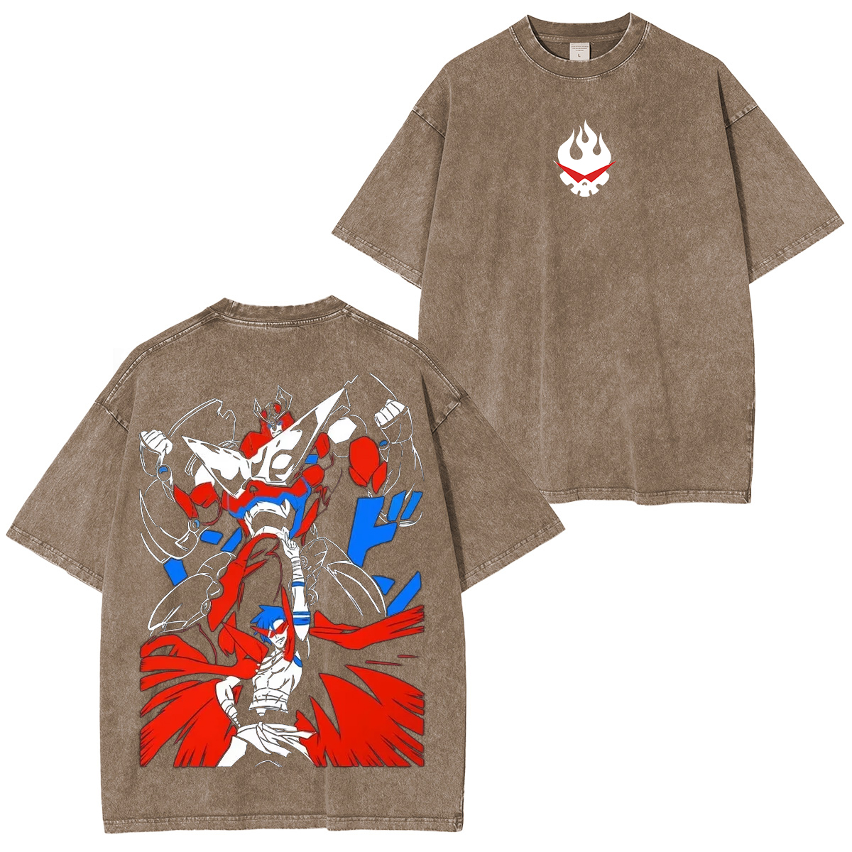 Gurren Lagann Vintage Unisex Washed T-Shirt