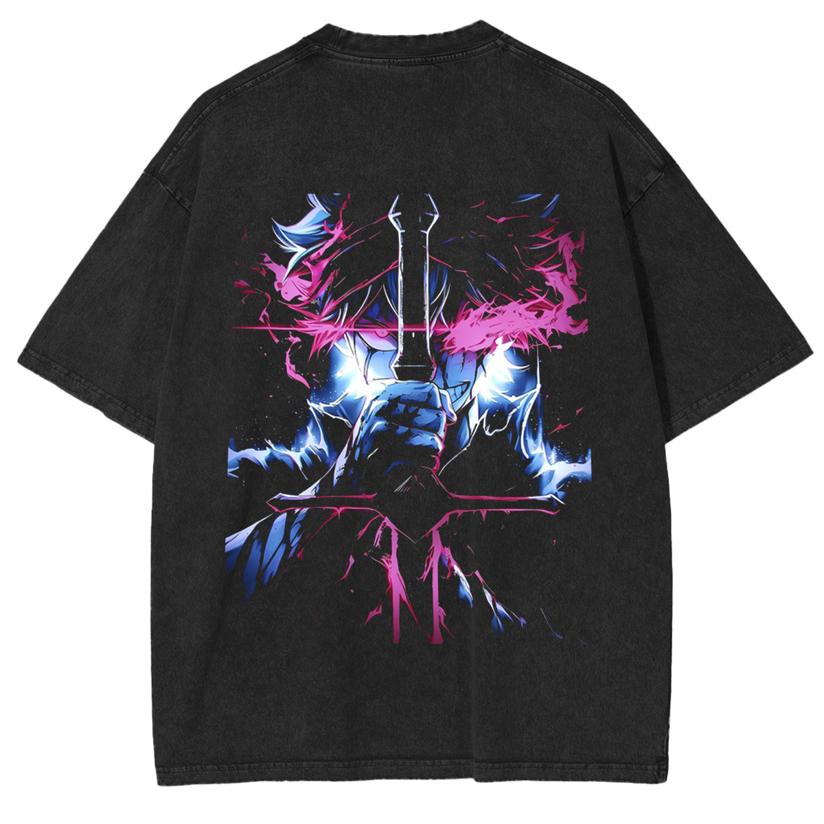 Black Clover Anime Double Printed Vintage Washed Tee Unisex