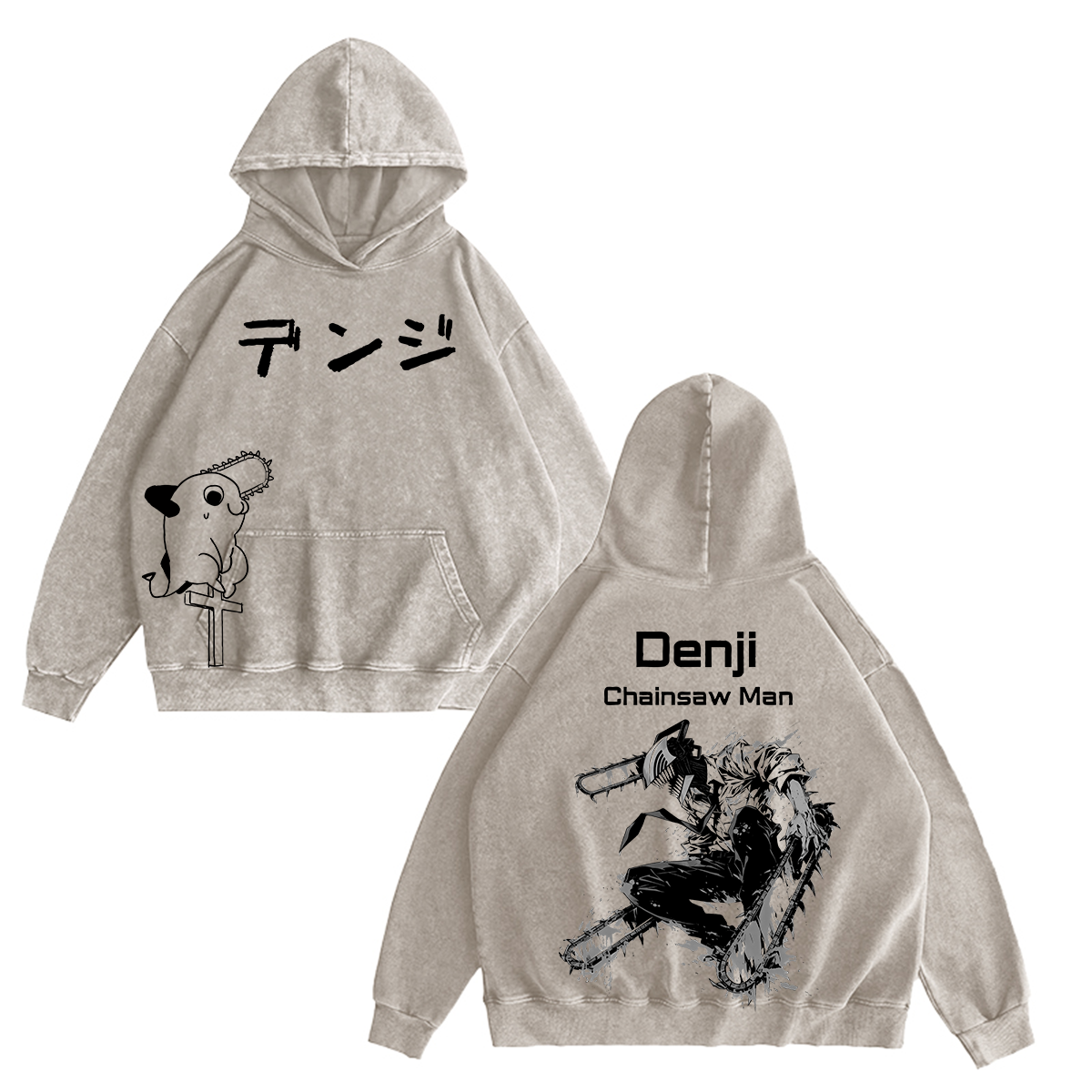 Denji Chainsaw Man Vintage Washed T-shirt/Crewneck/Hoodie