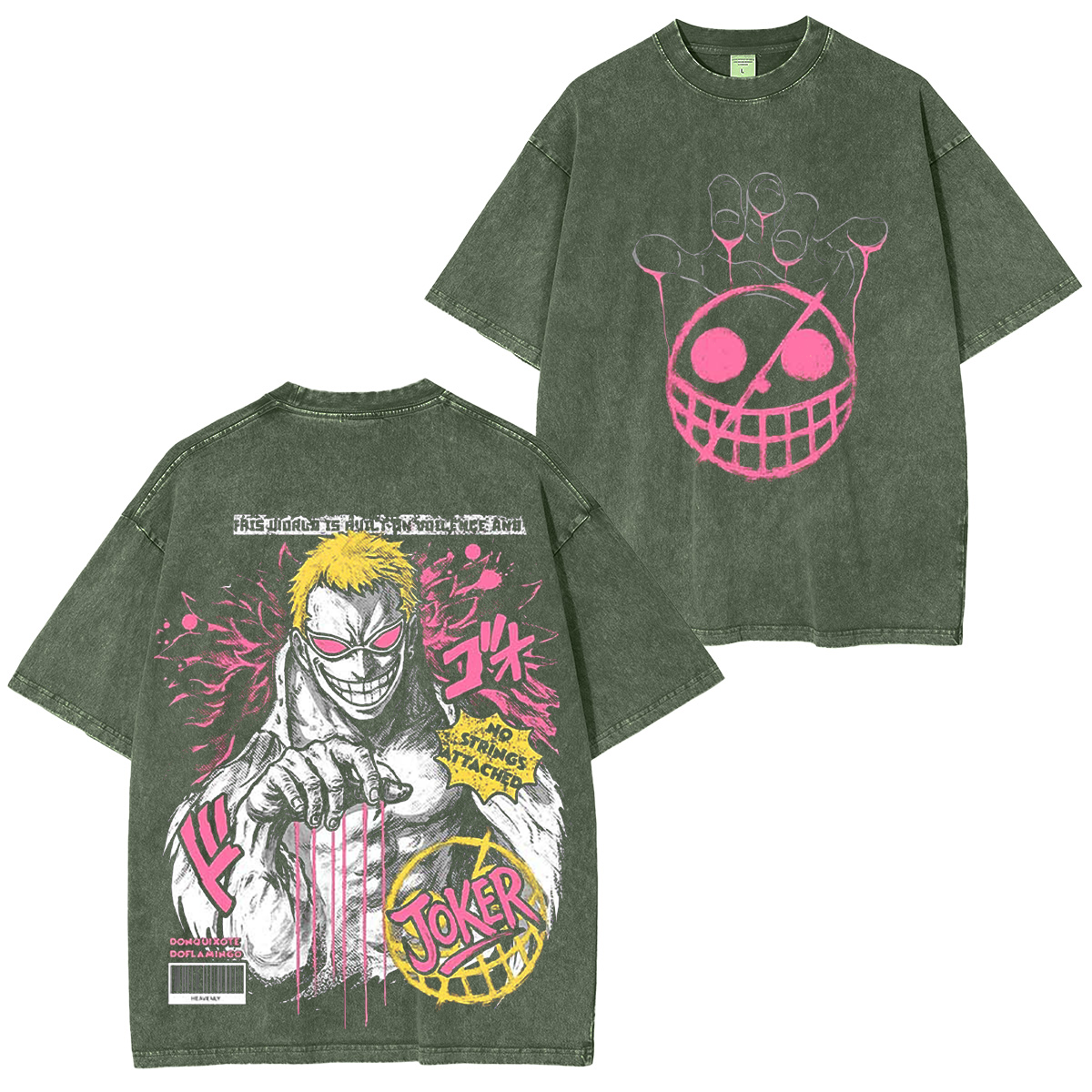 One Piece Anime Washed T-shirt/Crewneck/Hoodie