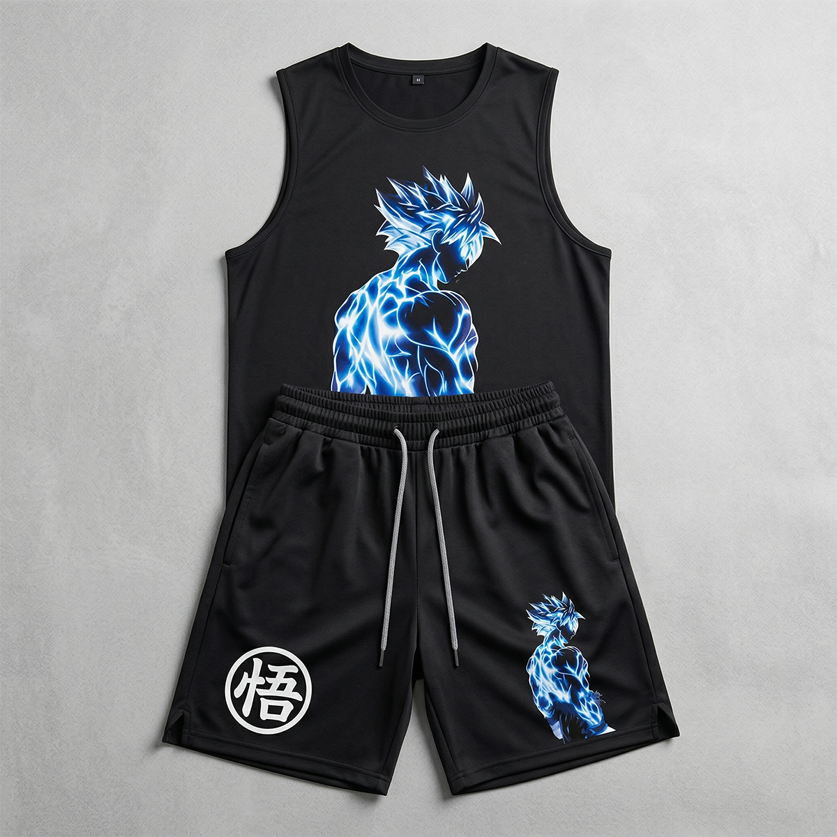 Dragon Ball Z Themed Sports Vest and Shorts Set