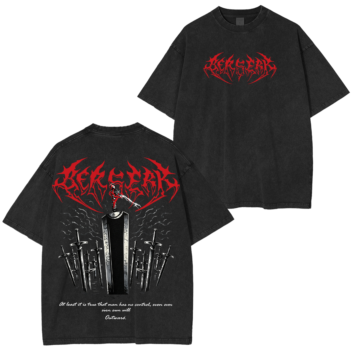 Berserk Guts Washed T-shirt/Crewneck/Hoodie