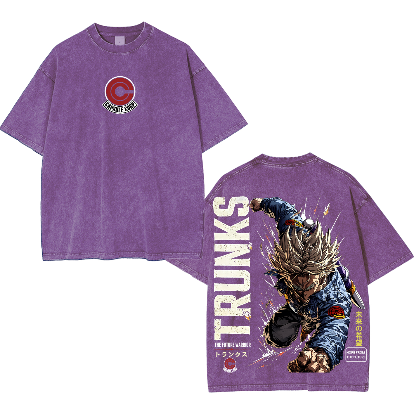 Future Trunks Dragon Ball Vintage Unisex  Washed T-Shirt