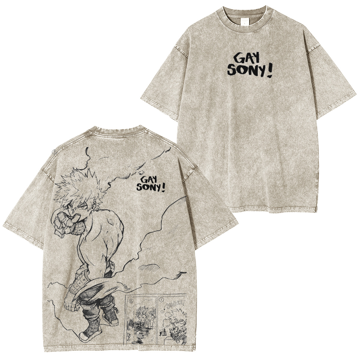 GAY　SONY!　My Hero Academia　Vintage washed T-shirt/Crewneck/Hoodie