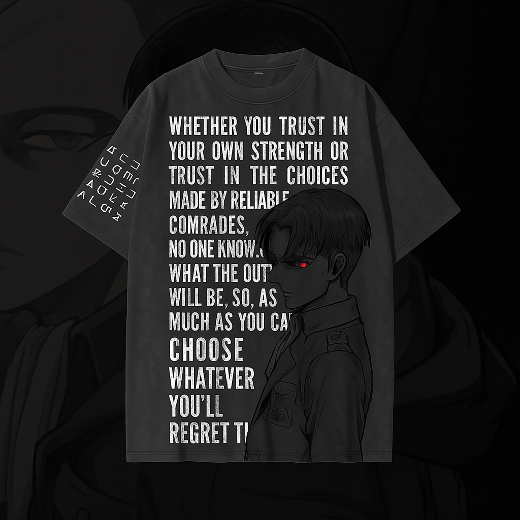 Levi Ackerman's Attack on Titan Anime Unisex Washed T-Shirt