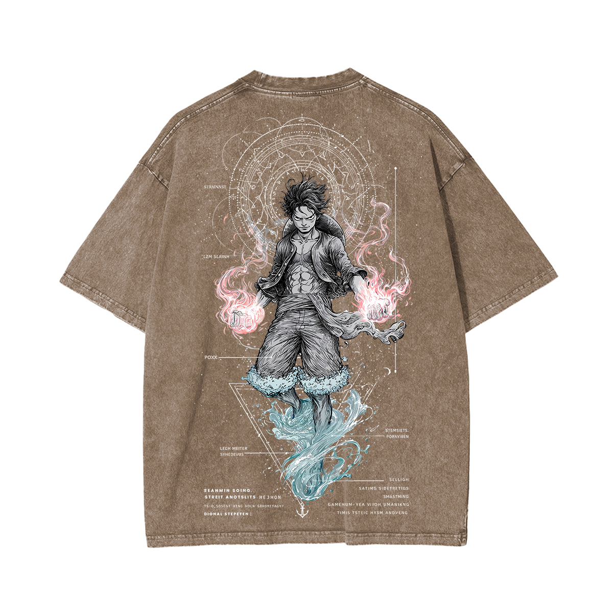 Luffy One Piece Unisex Washed T-Shirt