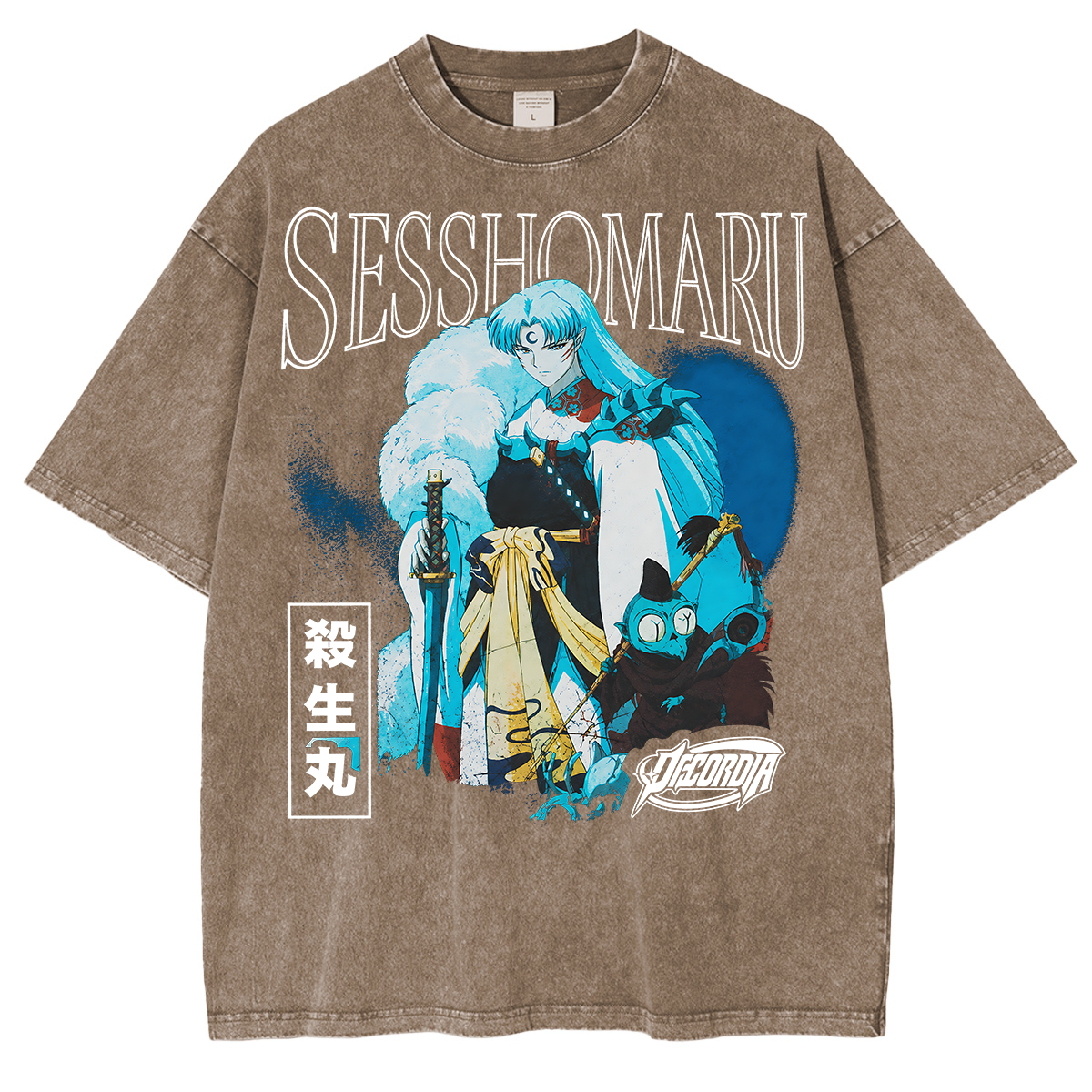 Inuyasha Sesshomaru Vintage Unisex Washed T-Shirt