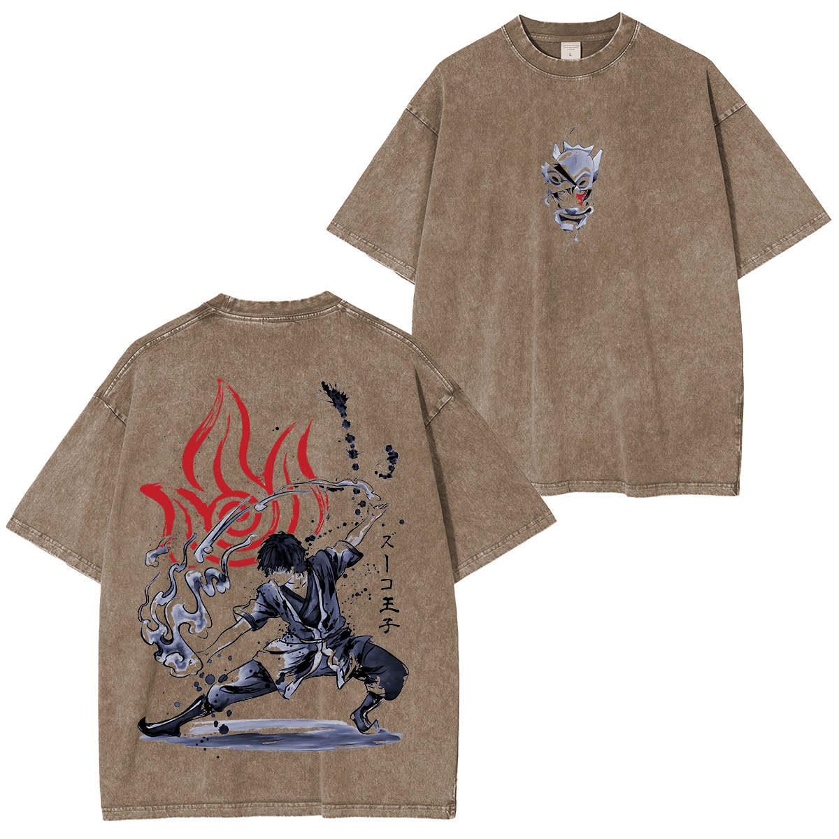 The Power of Fire Nation sumi-e Washed T-shirt/Crewneck/Hoodie