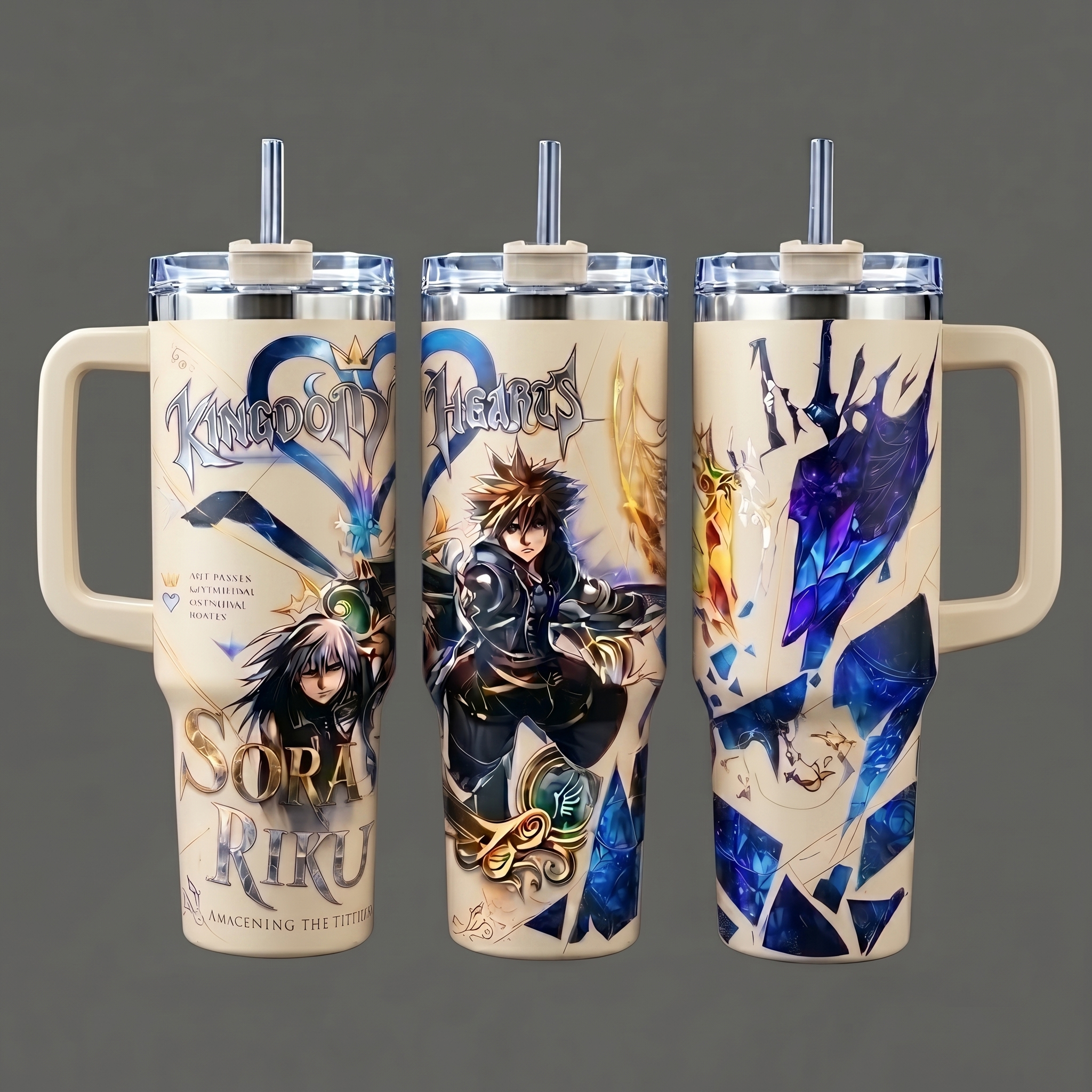 Kingdom Hearts Grail: Custom Stained-Glass Tumbler 