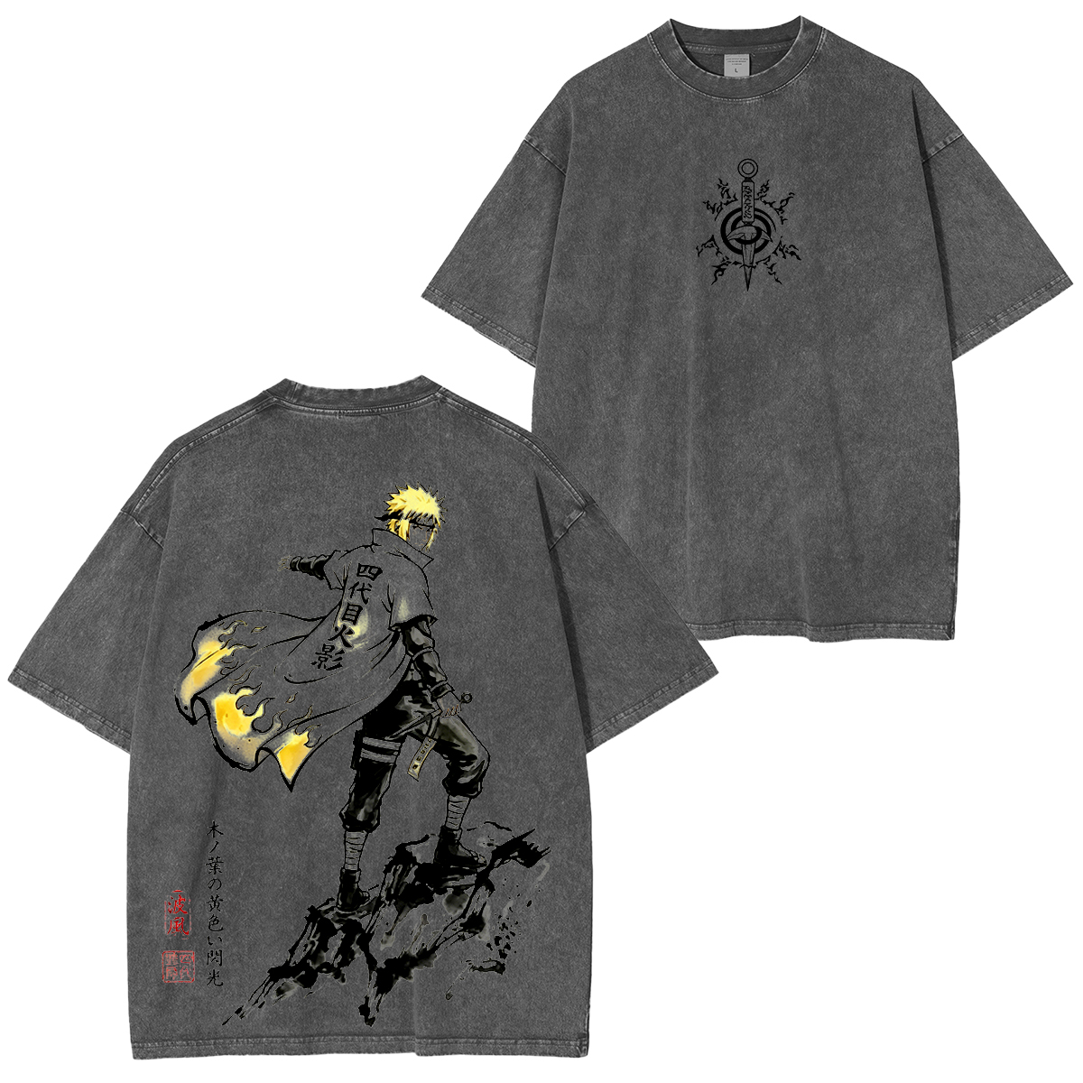 Naruto Anime Washed T-shirt