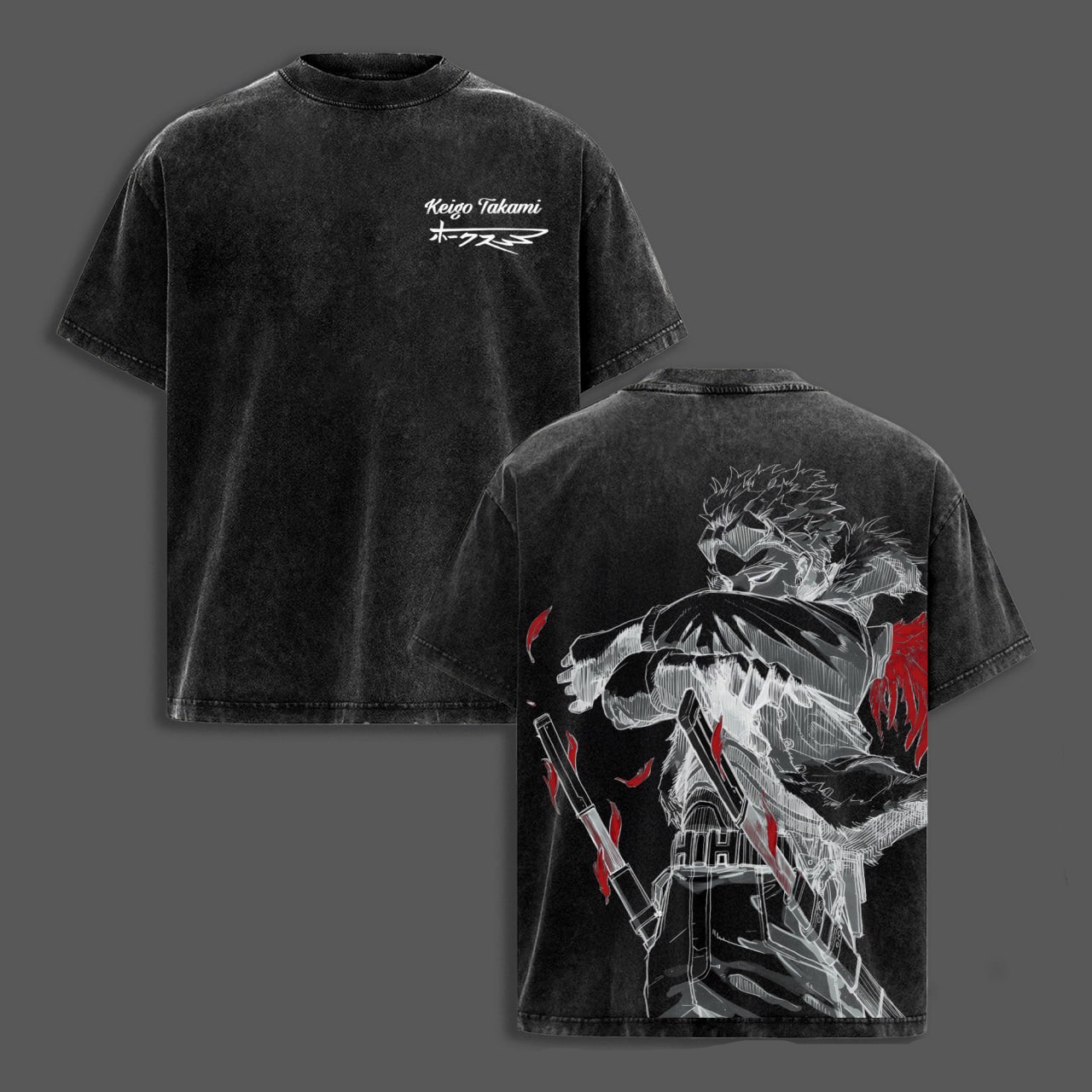 My Hero Academia: Hawks Vintage washed T-shirt/Crewneck/Hoodie