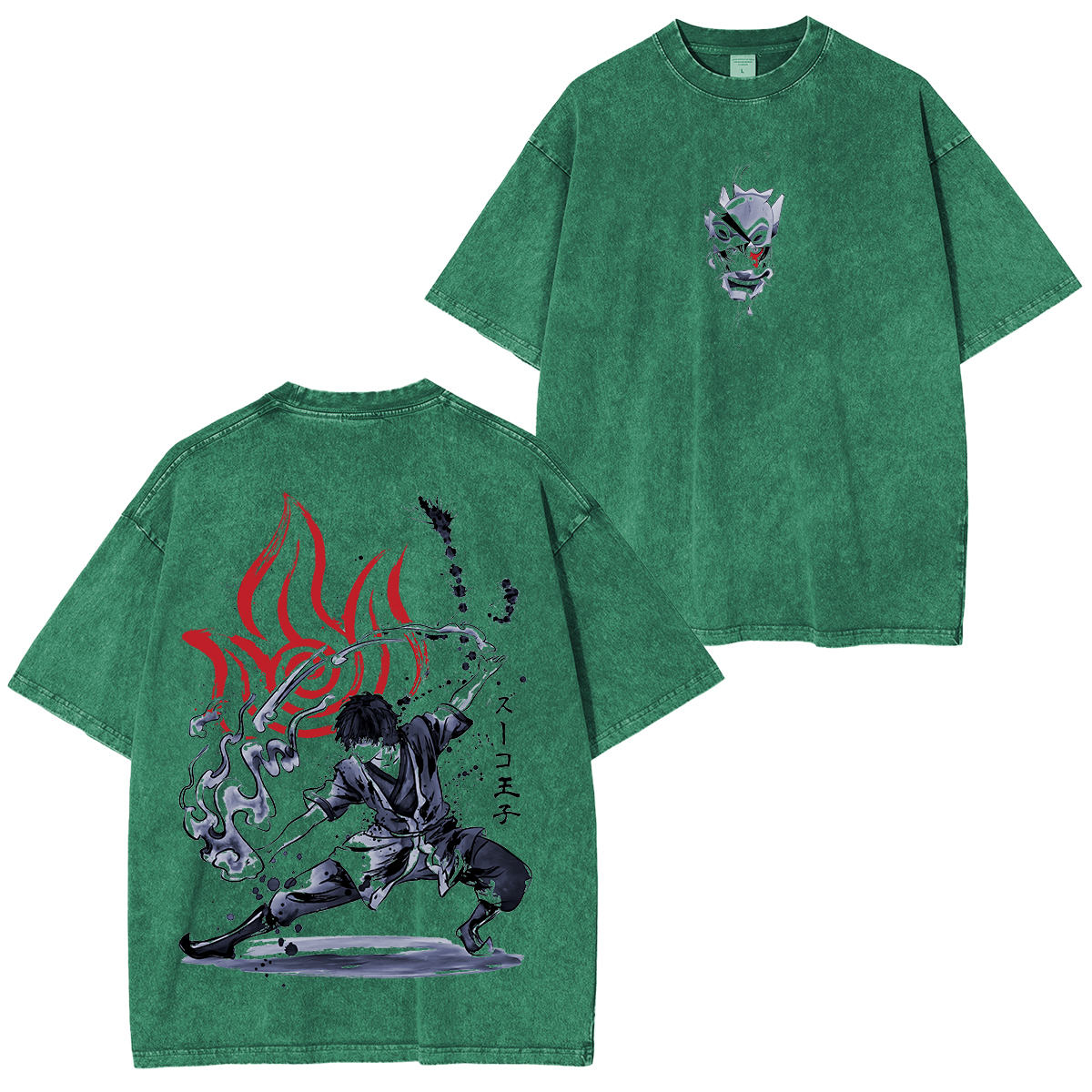 The Power of Fire Nation sumi-e Washed T-shirt/Crewneck/Hoodie