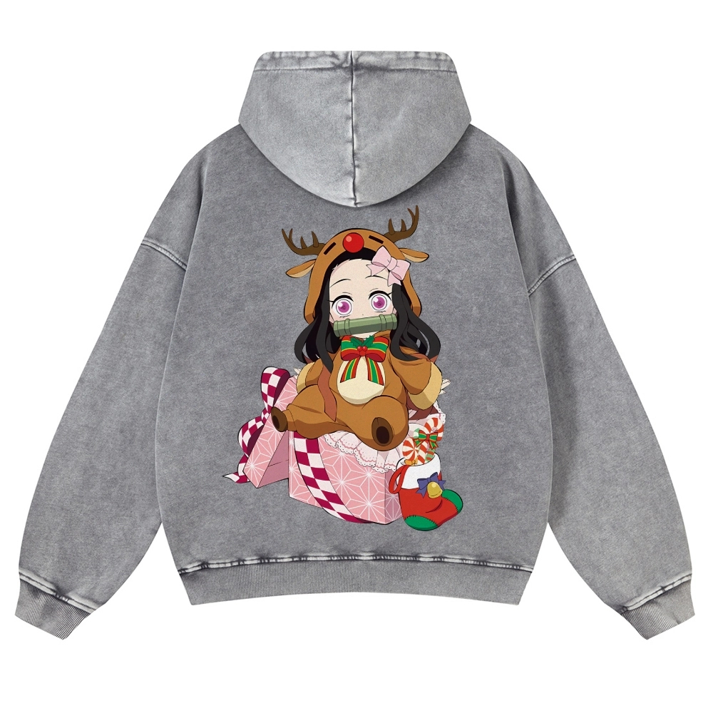 Demon Slayer Christmas Vintage Washed T-shirt/Crewneck/Hoodie