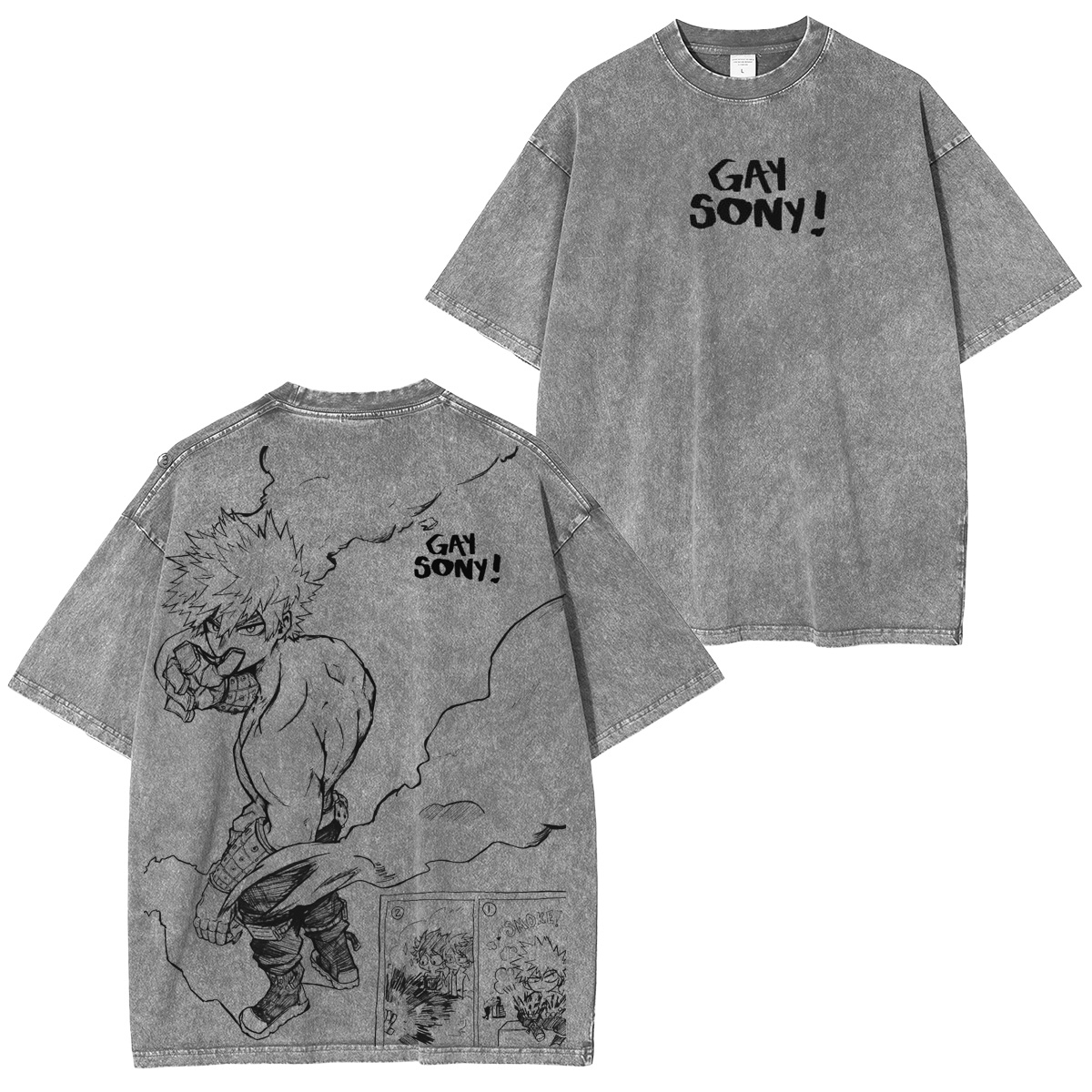 GAY　SONY!　My Hero Academia　Vintage washed T-shirt/Crewneck/Hoodie